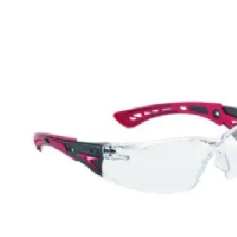Bilde av best pris Bollé sikkerhedsbrille klar - Rush+, let & sporty m/flexible brillestænger i rød/sort Klær og beskyttelse - Sikkerhetsutsyr - Vernebriller