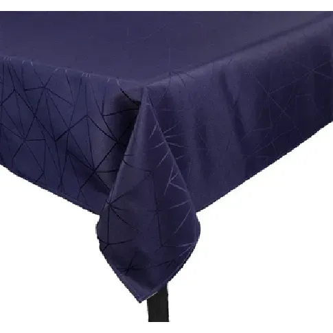 Bilde av best pris Bordduk - 140x220 cm - Jacquardduk med geometrisk mønster i blå - Eksklusiv festduk Innredning , Til bordet , Jacquard vevd duk