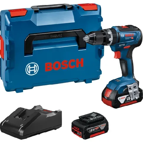 Bilde av best pris Bosch slagbormaskin GSB 18V-55, 2 x 18 V/4,0 Ah, L-Boxx Backuptype - Værktøj