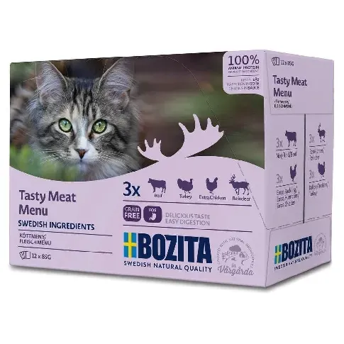 Bilde av best pris Bozita Multibox med Kjøtt 12x85 g Katt - Kattemat - Våtfôr