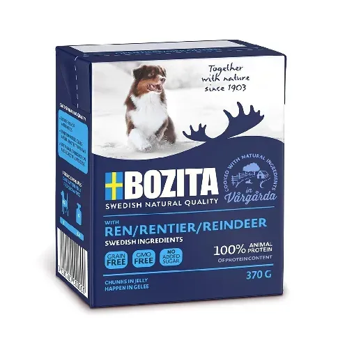 Bilde av best pris Bozita Reinsdyr, Biter i Gelé 370 g Hund - Hundemat - Våtfôr