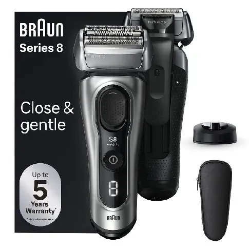 Bilde av best pris Braun Series 8 Electric Shaver Wet & Dry 8517s Silver Mann - Barbering - Skjeggtrimmer og barbermaskin