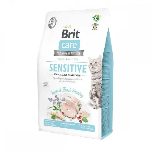 Bilde av best pris Brit Care Cat Grain Free Sensitive Insect & Fresh Herring (2 kg) Katt - Kattemat - Spesialfôr - Kattemat for følsom mage