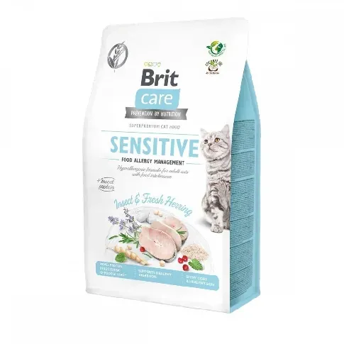 Bilde av best pris Brit Care Cat Grain Free Sensitive Insect & Fresh Herring (400 g) Katt - Kattemat - Spesialfôr - Kattemat for følsom mage
