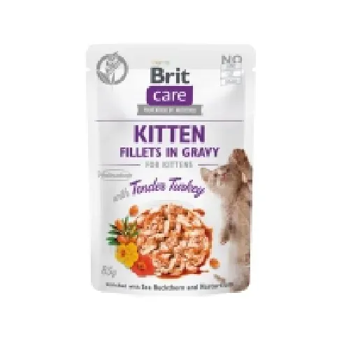 Bilde av best pris Brit Care Cat Kitten. Fillets in Gravy w/ Tender Turkey 85g - (24 pk/ps) Kjæledyr - Katt - Kattefôr