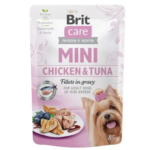 Bilde av best pris Brit Care Mini Kylling & Tunfisk i Saus 85 g Hund - Hundemat - Våtfôr