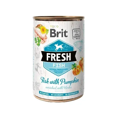 Bilde av best pris Brit Fresh Cans Fish With Pumpkin Hund - Hundemat - Våtfôr