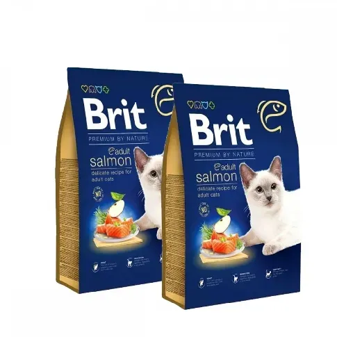 Bilde av best pris Brit Premium By Nature Cat Adult Salmon 2x8 kg Katt - Kattemat - Tørrfôr