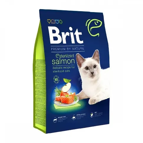 Bilde av best pris Brit Premium By Nature Cat Sterilized Salmon (1,5 kg) Katt - Kattemat - Spesialfôr - Kattemat for sterilisert katt