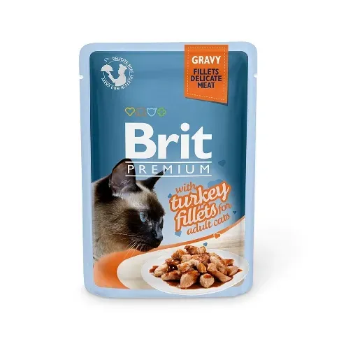 Bilde av best pris Brit Premium Pouches Fillets in Gravy with Turkey Katt - Kattemat - Våtfôr