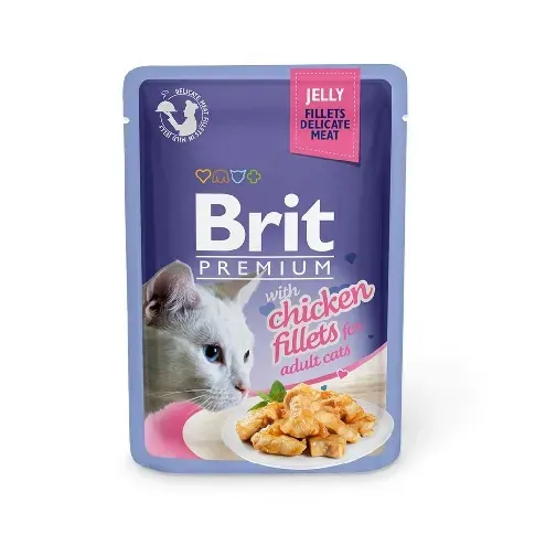 Bilde av best pris Brit Premium Pouches Fillets in Jelly with Chicken Katt - Kattemat - Våtfôr