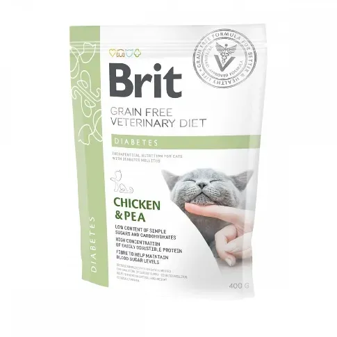 Bilde av best pris Brit Veterinary Diet Cat Diabetes Grain Free (400 g) Veterinærfôr til katt - Diabetes