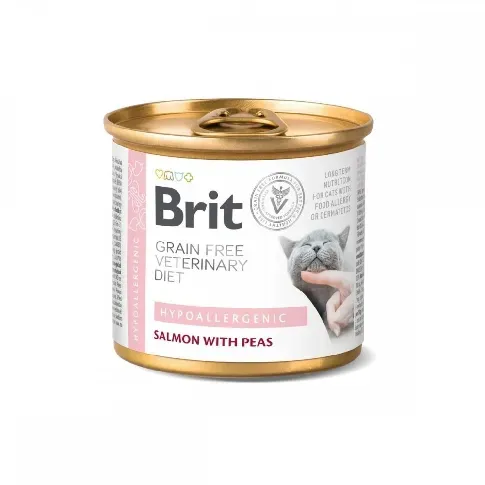 Bilde av best pris Brit Veterinary Diet Cat Grain Free Hypoallergenic 200 g Veterinærfôr til katt - Fôrallergi