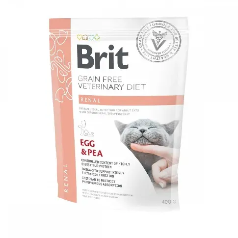 Bilde av best pris Brit Veterinary Diet Cat Grain Free Renal (400 g) Veterinærfôr til katt - Nyresykdom