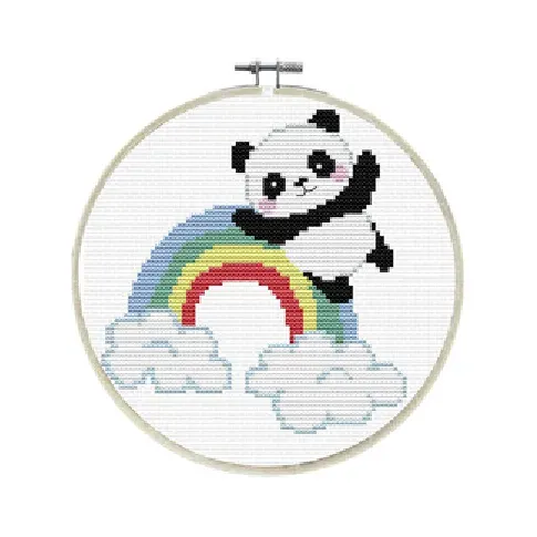 Bilde av best pris Broderipakke Bilde Panda Strikking, pynt, garn og strikkeoppskrifter