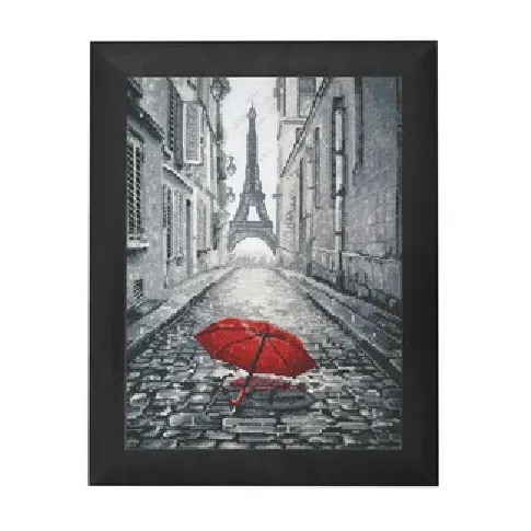 Bilde av best pris Broderipakke Bilde Regn i Paris Strikking, pynt, garn og strikkeoppskrifter