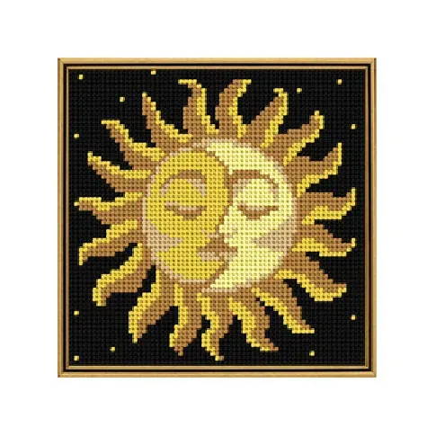 Bilde av best pris Broderipakke Bilde Solen & Månen Strikking, pynt, garn og strikkeoppskrifter