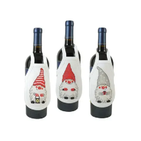 Bilde av best pris Broderipakke Flaskeforklær Tre nisser 3-pk Strikking, pynt, garn og strikkeoppskrifter