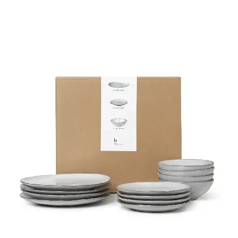 Bilde av best pris Broste Copenhagen - Nordic Dinner Set, Stoneware - Sand - Hjemme og kjøkken
