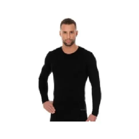 Bilde av best pris Brubeck LS01120A Langermet T-skjorte for menn svart M Sport & Trening - Klær til idrett - Fitnesstøy