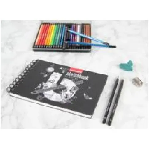 Bilde av best pris Bruynzeel Graphite pencil set | 2 HB graphite pencils + sharpener & eraser Hobby - Kunstartikler - Blyanter