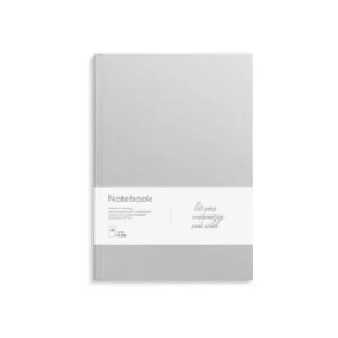 Bilde av best pris Burde Notesbog, grå tekstilpræg, ulinj., A4 Papir & Emballasje - Blokker & Post-It - Notatbøker