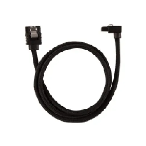 Bilde av best pris CORSAIR Premium Sleeved - SATA-kabel - Serial ATA 150/300/600 - SATA (hann) rett, låst til SATA (hann) høyrevinklet - 60 cm - svart (en pakke 2) PC tilbehør - Kabler og adaptere - Datakabler