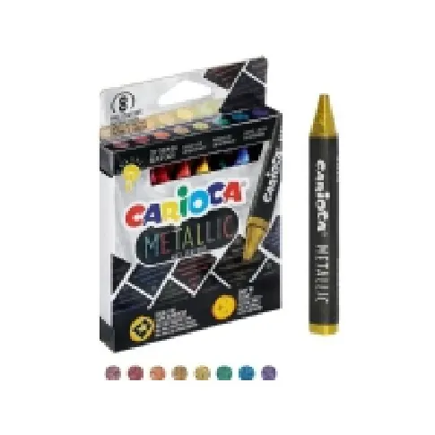 Bilde av best pris Carioca Metallic voksstifter 8 farger CARIOCA Skole og hobby - Faste farger - Fargekritt til skolebruk