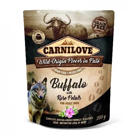 Bilde av best pris Carnilove Dog Adult Buffalo with Rose Petals Paté 300 g Hund - Hundemat - Våtfôr