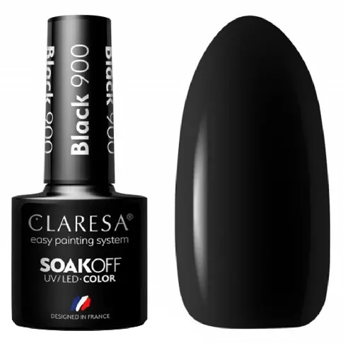 Bilde av best pris Claresa Nail Polish Hybrid Soak Off Black900 5ml Sminke - Negler - Neglelakk