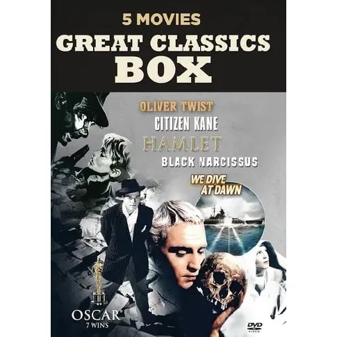Bilde av best pris Classic Box (Black Narcissus, Citizen Kane, Hamlet, Oliwer Twist, We dive at dawn) - Filmer og TV-serier