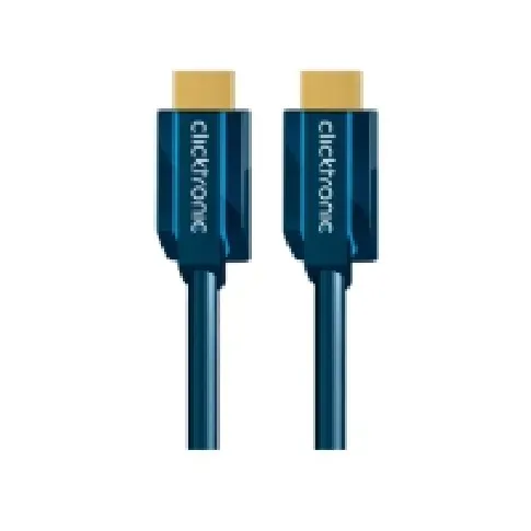 Bilde av best pris ClickTronic 10m High Speed HDMI, 10 m, HDMI Type A (Standard), HDMI Type A (Standard), 4,95 Gbit/s, Blå PC tilbehør - Kabler og adaptere - Videokabler og adaptere