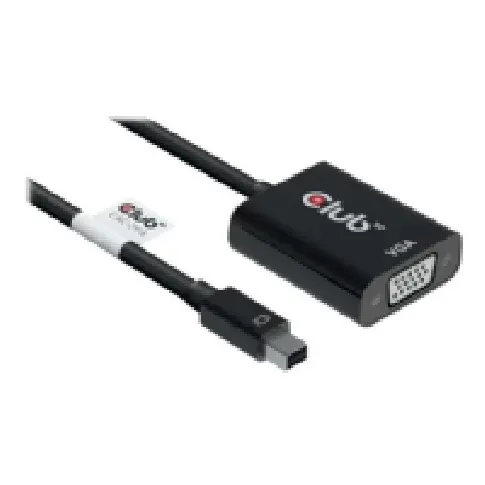 Bilde av best pris Club 3D CAC-2113 - Video adapter - Mini DisplayPort (hann) til HD-15 (VGA) (hunn) - DisplayPort 1.1a - 22.86 cm - 1080p-støtte, aktiv, 1920 x 1200 (WUXGA)-støtte - svart PC tilbehør - Kabler og adaptere - Adaptere