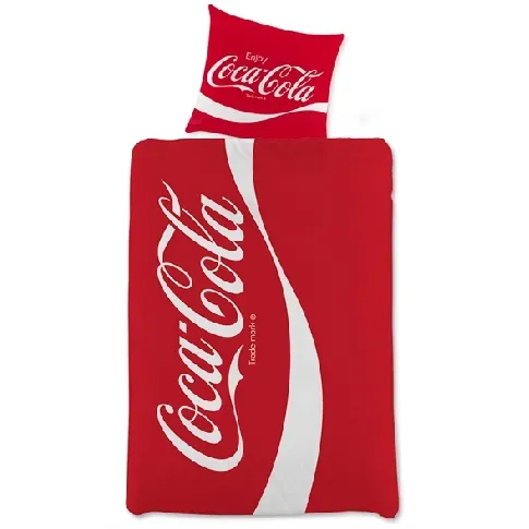 Bilde av best pris Coca Cola sengetøy - 140x200 cm - 2 i 1 sengesett - 100% bomull Sengetøy , Barnesengetøy , Barne sengetøy 140x200 cm