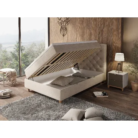 Bilde av best pris Comfort seng med oppbevaring 140x200 - sand