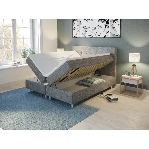 Bilde av best pris Comfort seng med oppbevaring 180x200 - lys grå