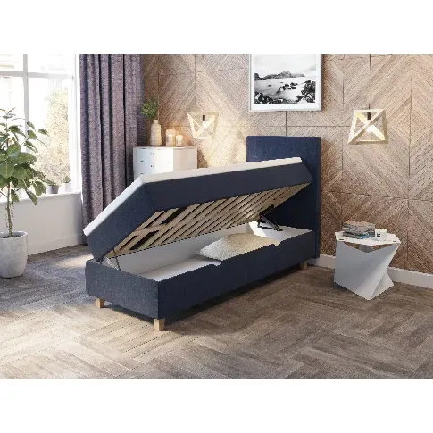 Bilde av best pris Comfort seng med oppbevaring 80x200 - mørk blå