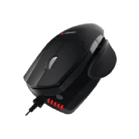 Bilde av best pris Contour Unimouse - Mus - ergonomisk - infrarød - 7 knapper - kablet - USB - svart, rød PC tilbehør - Mus og tastatur - Mus & Pekeenheter
