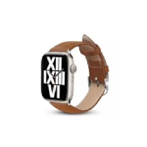 Bilde av best pris Crong Noble Band - Apple Watch ekte skinnrem 42/44/45/49 mm (Mokka) Helse - Pulsmåler - Tilbehør
