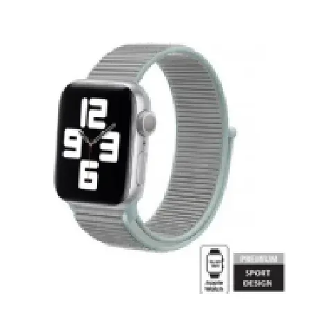 Bilde av best pris Crong Nylon - Pasek sportowy do Apple Watch 38/40/41 mm (Pastel Grey) Tele & GPS - Mobilt tilbehør - Deksler og vesker