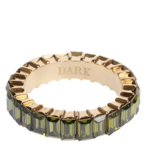 Bilde av best pris DARK Baguette Crystal Ring Olive Size 1 Hjem & tilbehør - Smykker - Ringer