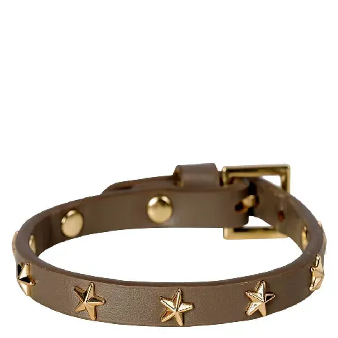 Bilde av best pris DARK Leather Star Stud Bracelet Mini Dark Taupe Hjem & tilbehør - Smykker - Armbånd