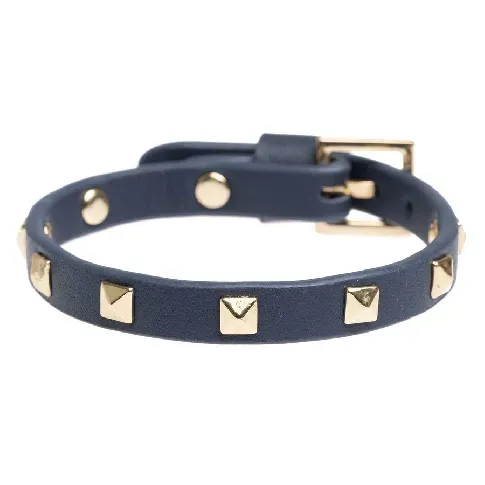 Bilde av best pris DARK Leather Stud Bracelet Mini Navy Blue Hjem & tilbehør - Smykker - Armbånd