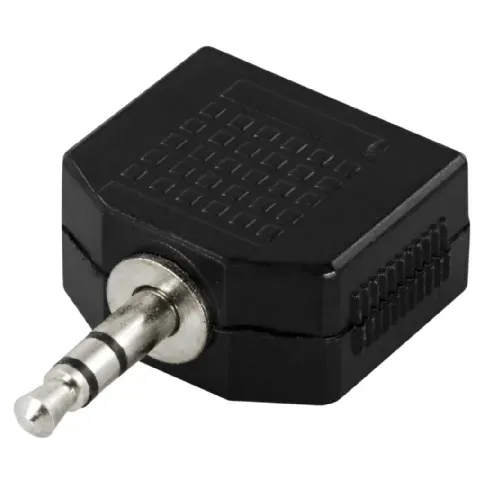 Bilde av best pris DELTACO DELTACO Y-adapter for lyd, 1 x 3,5 mm ha til 2 x 3,5 mm ho Kablar,Sound