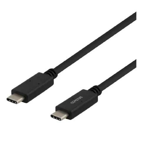 Bilde av best pris DELTACO Deltaco Ladekabel USB-C til USB-C, 1 m, svart Ladere og kabler,Elektronikk,Ladere &amp; kabler