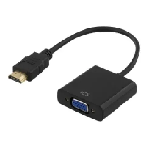 Bilde av best pris DELTACO HDMI-VGA7 - Videokonverter - HDMI - VGA - svart PC-Komponenter - Skjermkort & Tilbehør - USB skjermkort