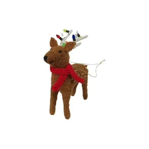Bilde av best pris DGA - Wool Christmas Ornament - Deer w/lights (17761852) - Hjemme og kjøkken