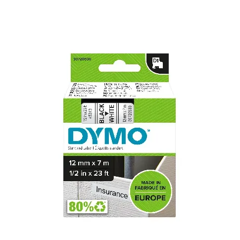 Bilde av best pris DYMO - D1 Labels - Black Print on White (S0720530) - Kontor og skoleutstyr
