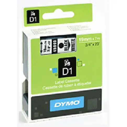 Bilde av best pris DYMO Merkebånd Dymo D1 19 mm, svart på hvit Kontorrekvisita,Merking