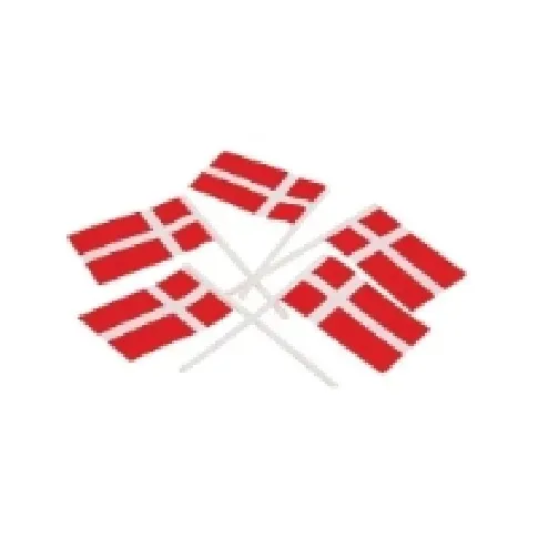 Bilde av best pris Dansk flag, 30 x 50 mm, pakke a 100 stk. Skole og hobby - Festeutsmykking - Ballonger